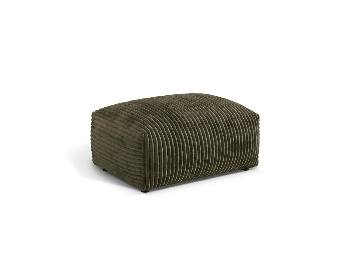 POUF Martina aus Cord moosgrün - Salbeigrün, Textil (65/44/95cm) - Micadoni