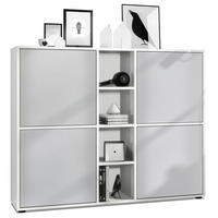 HIGHBOARD Cuba Türen in Hellgrau seidenmatt - Greige, Holzwerkstoff (130.5/105.5/35.5cm) - Vladon