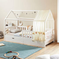 HAUSBETT NUNA 90X200 CM - Weiß, Holz (96/145/207cm) - IDIMEX