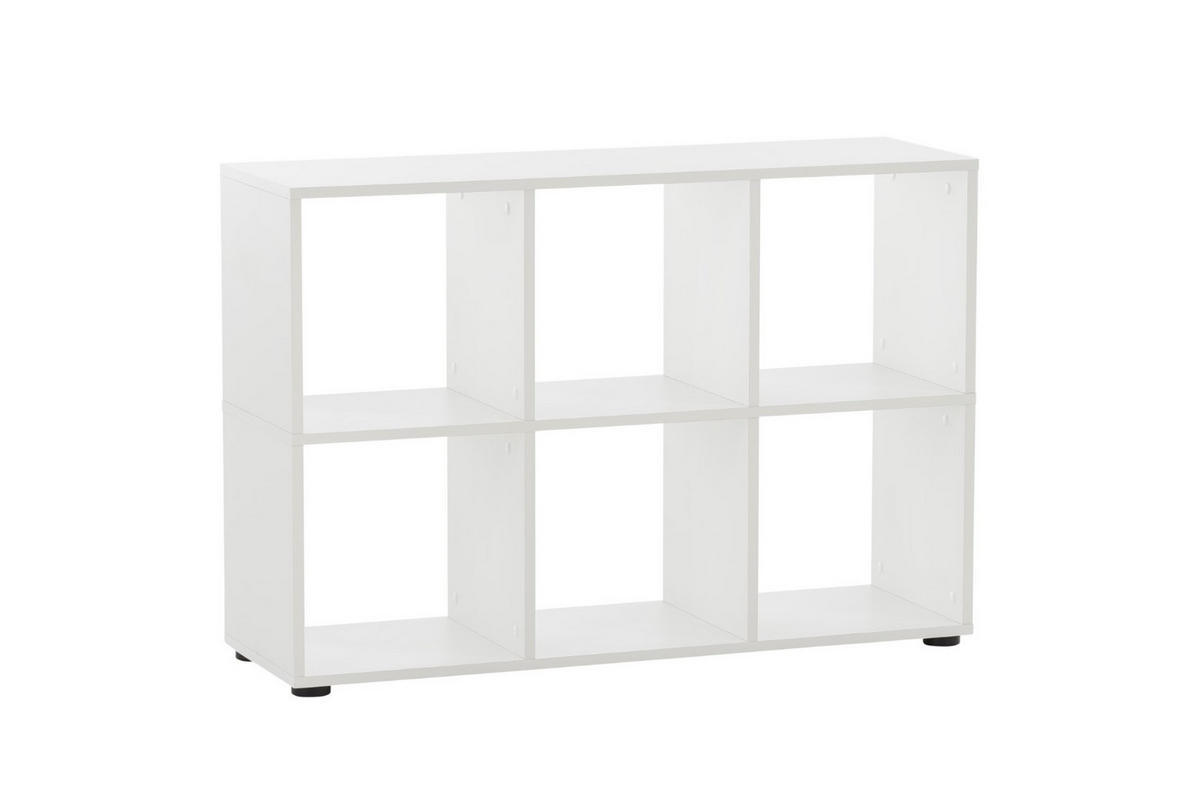 ECKSCHREIBTISCH Jaguar 73,6x150x121,6 cm 6 Fächern Weiß - Weiß, Holz (121.6/150/73.6cm) - PROREGAL