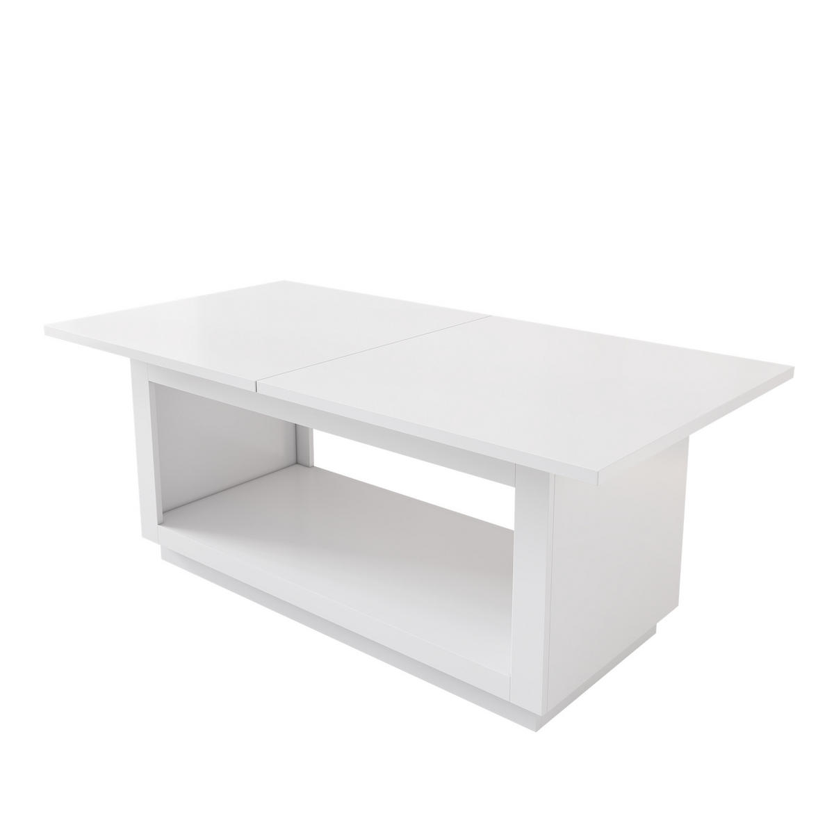 ESSTISCH 180/70/76,5 cm weiß mit ausziehbarer Tischplatte - Weiß, Holzwerkstoff (180/70/76.5cm) - OKWISH