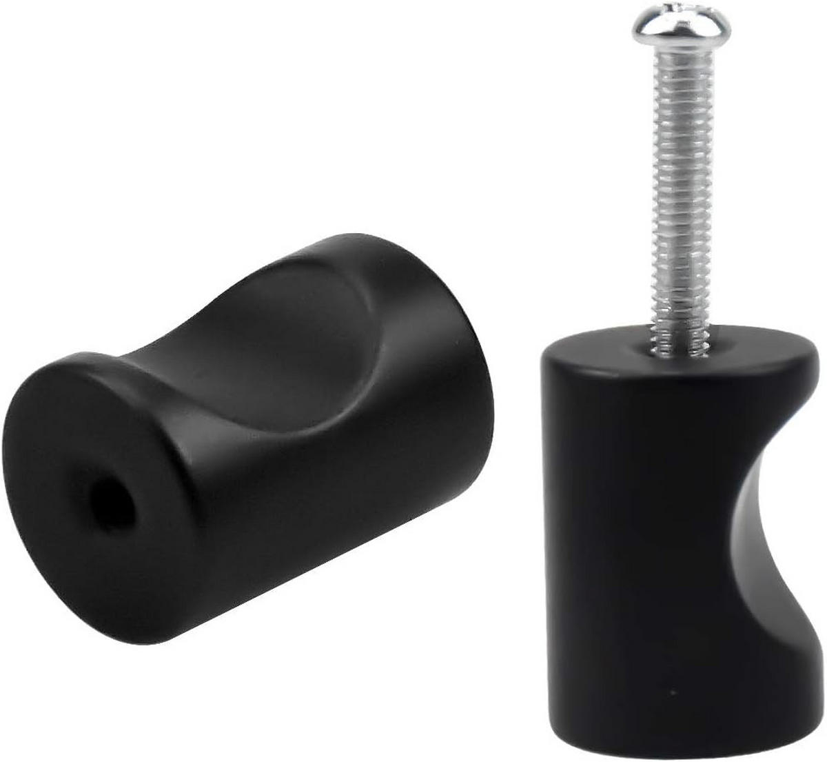 SCHRANKKNOPF Schwarz 10er-Set - Schwarz, Metall (0.18/2.5/0.18cm)