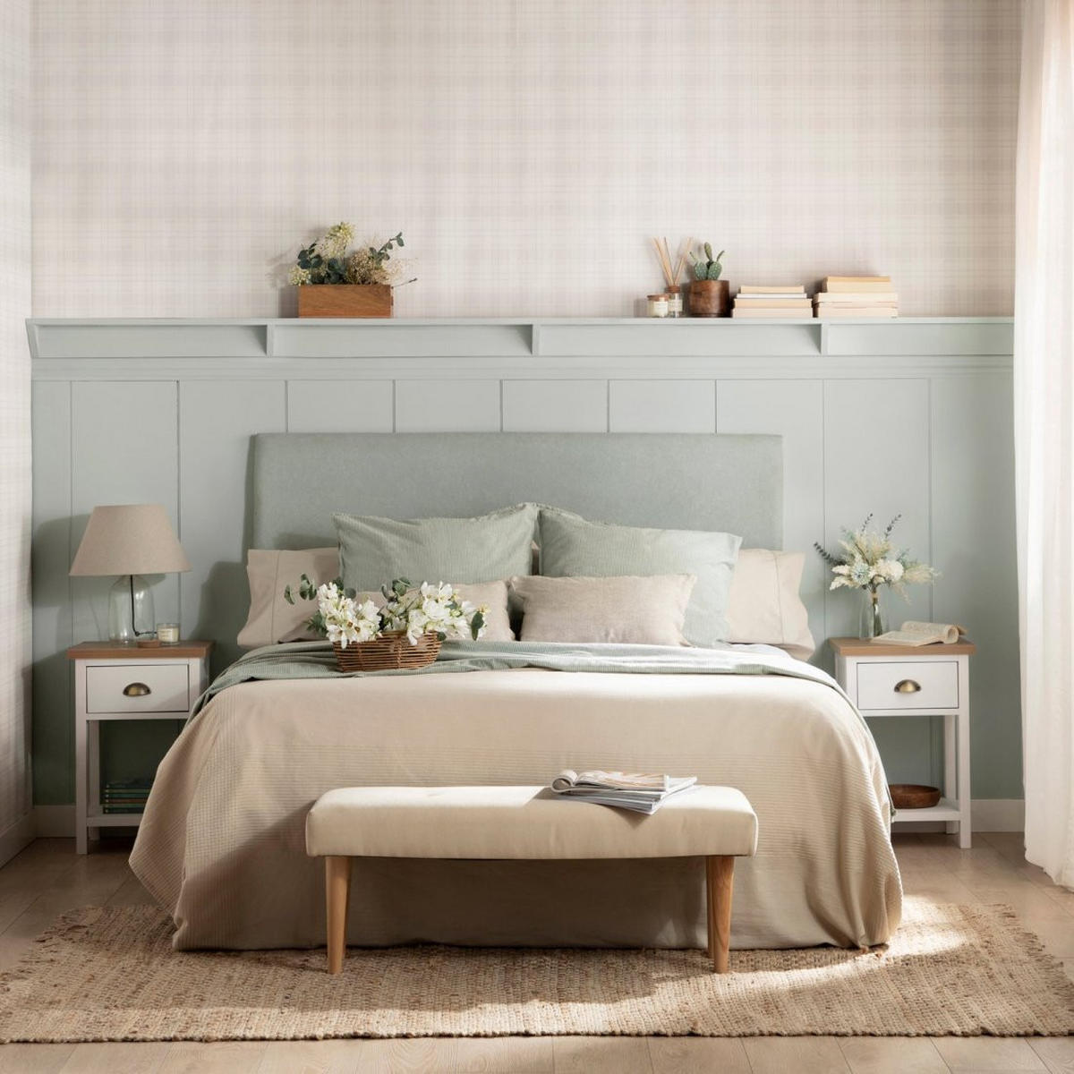 NACHTTISCH MIT 1 SCHUBLADE Marais Zweifarbig 40 cm x 60 cm - Multicolor, Holzwerkstoff (40/60/35cm)