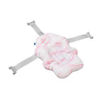 BADEKISSEN Nubo rosa weiß Wannenauflage Badehilfe Kunststoff-Clips ab Geburt - Pink, Kunststoff (34/49cm) - Kikka boo