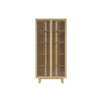 VITRINENSCHRANK - 93.5 cm x 38.1 cm - glas - naturfarben hell Terlona - Naturfarben, Glas/Holz (93.5/194.8/38.1cm) - Vente-Unique