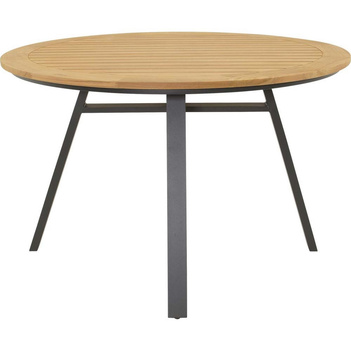 GARTENTISCH Monza - Anthrazit - 120/120/75 cm - Dunkelgrau, Metall (120/120/75cm) - Lesli Living