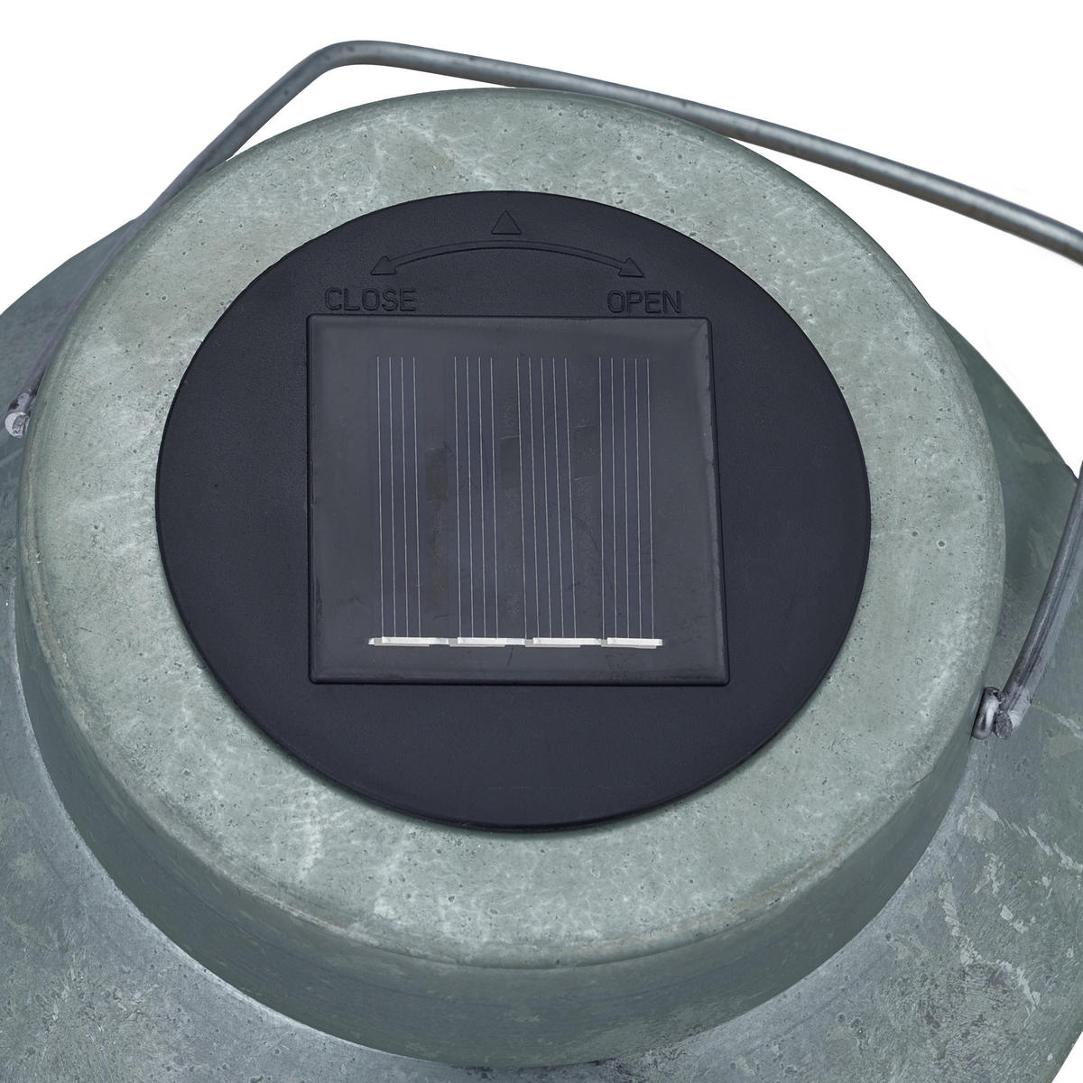 SOLARLAMPE - Hellbraun, Textil/Metall (17/17/26cm) - Relaxdays