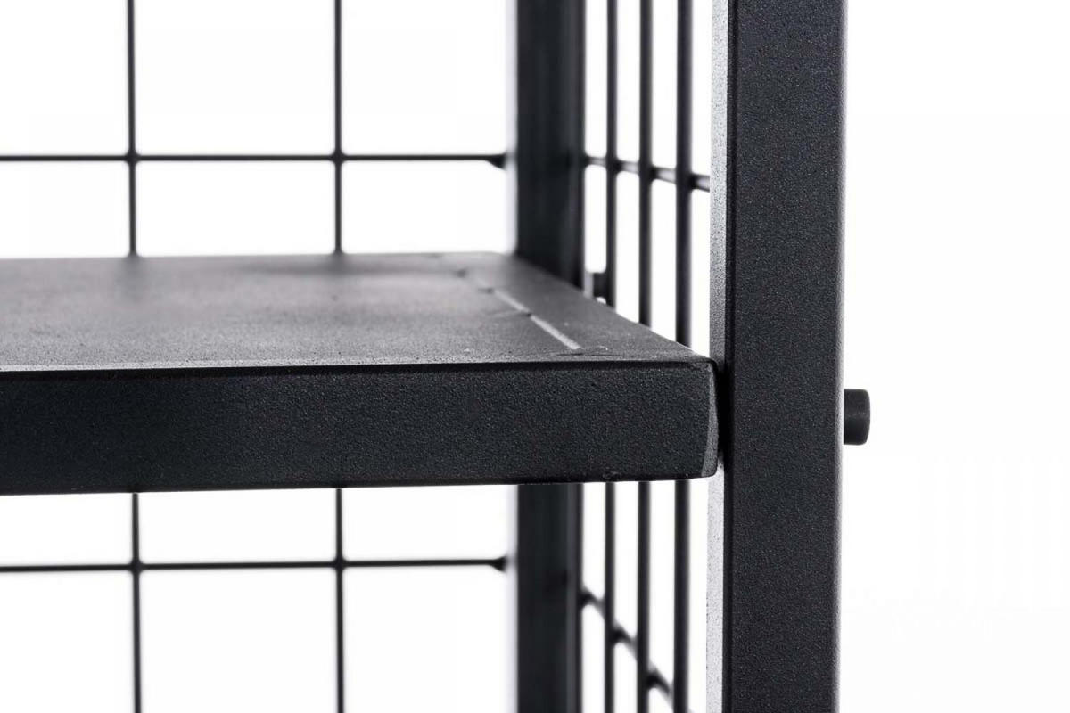 KAMINHOLZREGAL 40/40/120 cm Metall schwarz - Schwarz, Metall (40/120/40cm) - CLP