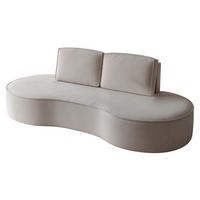 SOFA 3-sitzer Arlet In Stoff Riviera - Hellgrau, Holzwerkstoff/Textil (234/88/101cm) - Fun Möbel