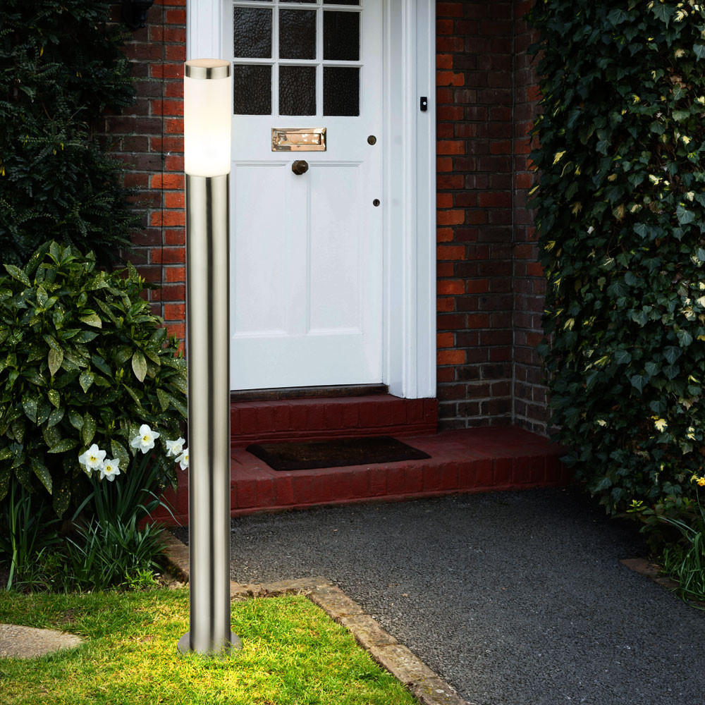 Thumbnail - Globo Lighting Led, Silber, Kunststoff, Rund, F, 7.8x110x7.8 cm, Lampen & Leuchten, Außenbeleuchtung, Außenleuchten