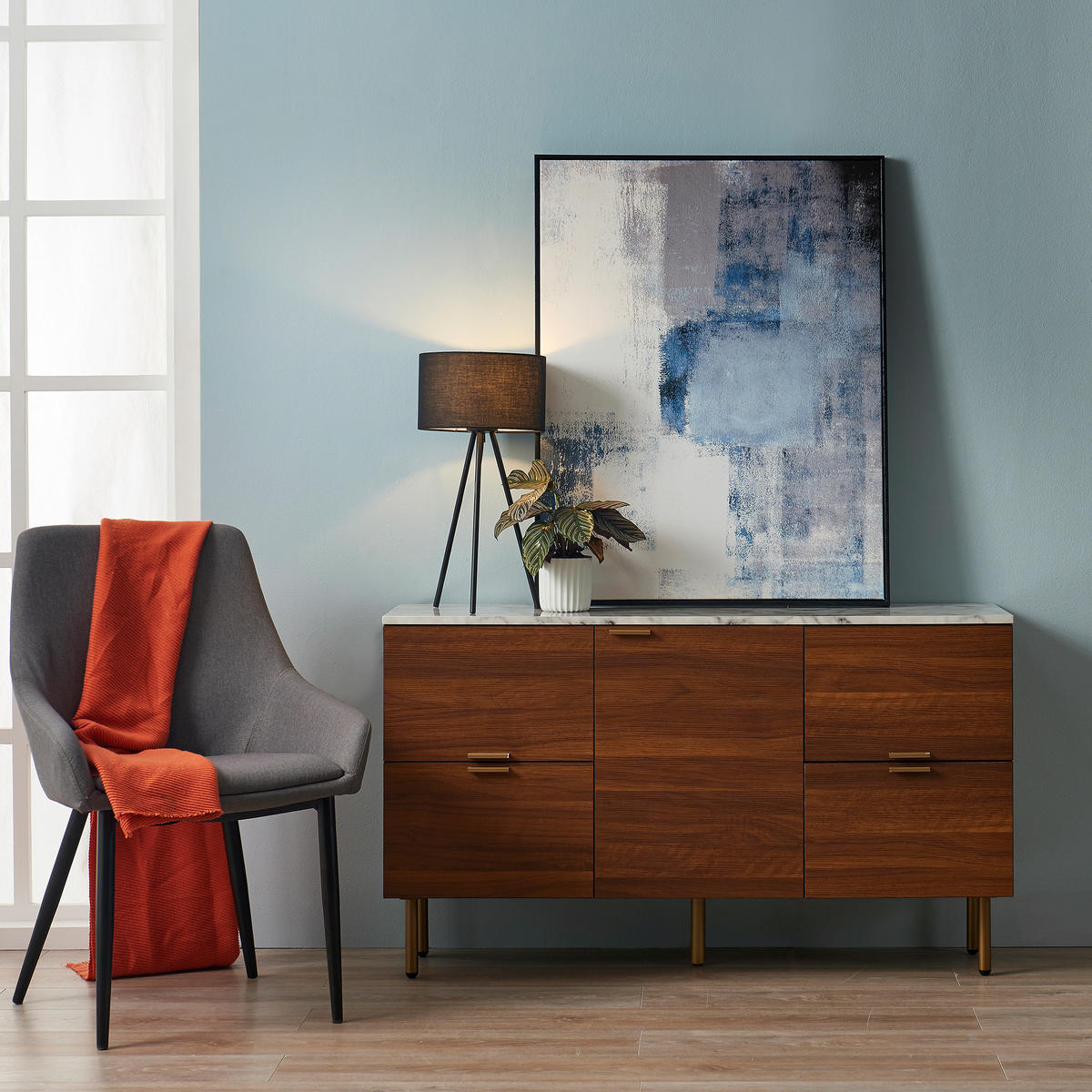 SIDEBOARD Braun - Braun, Holzwerkstoff (35.6/71.1/71.1cm) - Teamson Home