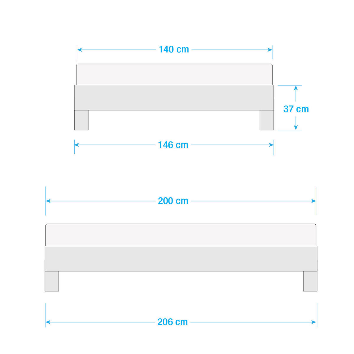 BETT - Massivholz - Kernbuche, Holz (140/200cm) - home24