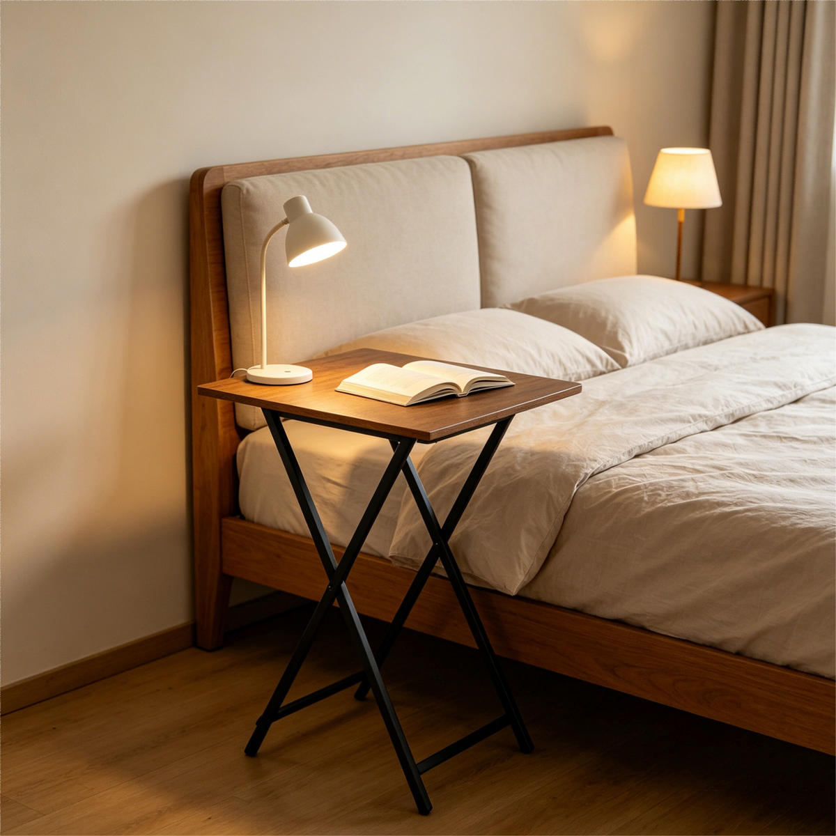 BEISTELLTISCH Vintagebraun klappbar - Braun, Holzwerkstoff/Metall (36/48/66.5cm) - Relaxdays