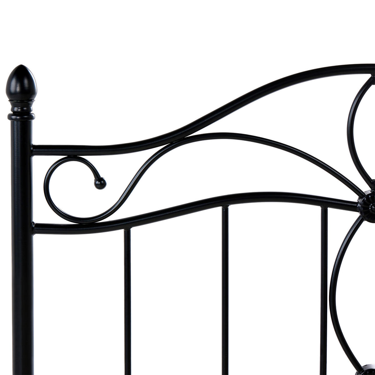 BETT mit Lattenrost 120/200 cm Schwarz Antlia - Schwarz, Metall (120/200cm) - Beliani