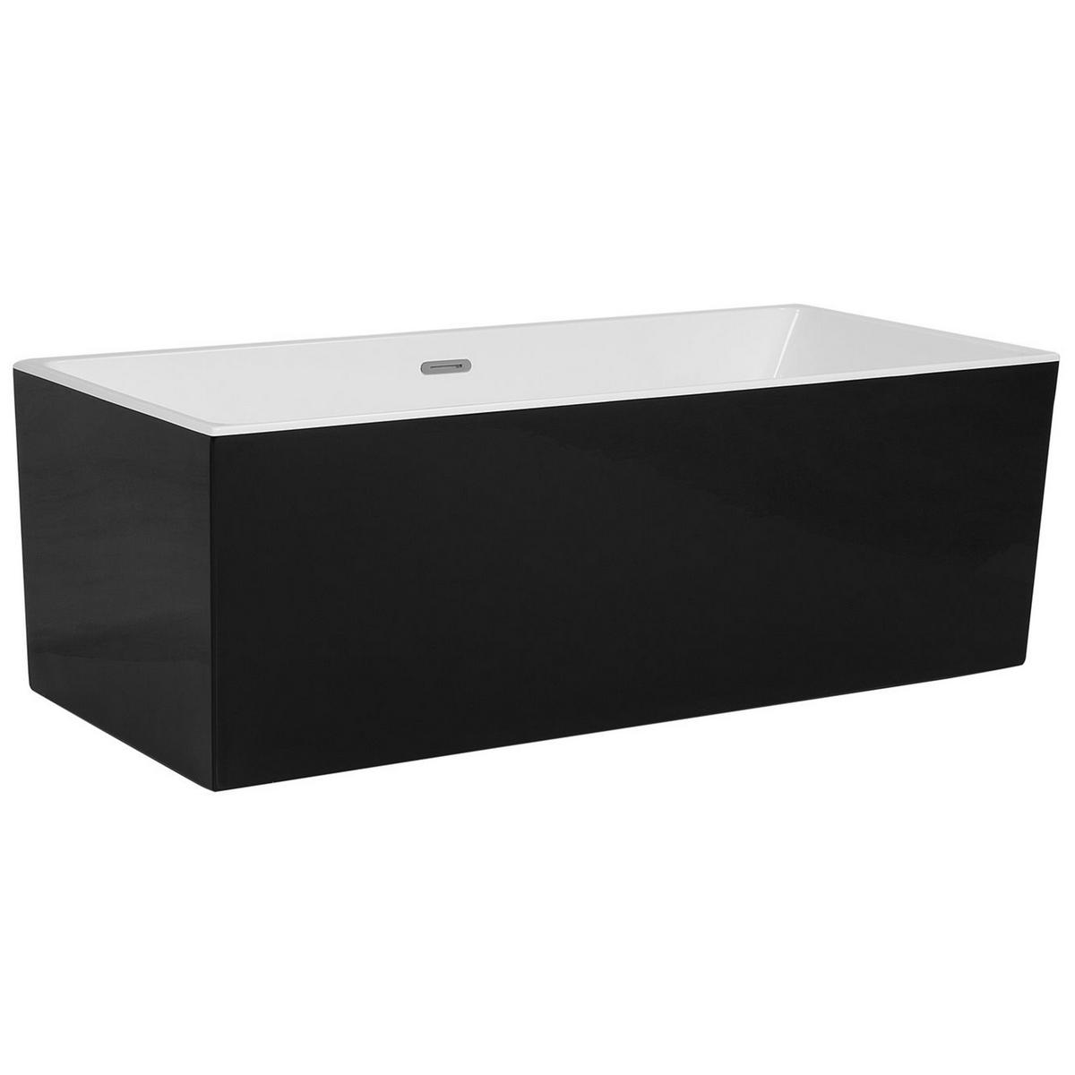 BADEWANNE FREISTEHEND 81x170x60 cm schwarz Rios - Schwarz, Kunststoff (81/60/170cm) - Beliani