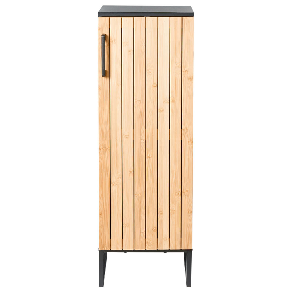 DULAP DE BAIE bambus 30 cm maro deschis Miscanti - maro/negru, lemn (30/90/30cm) - Beliani