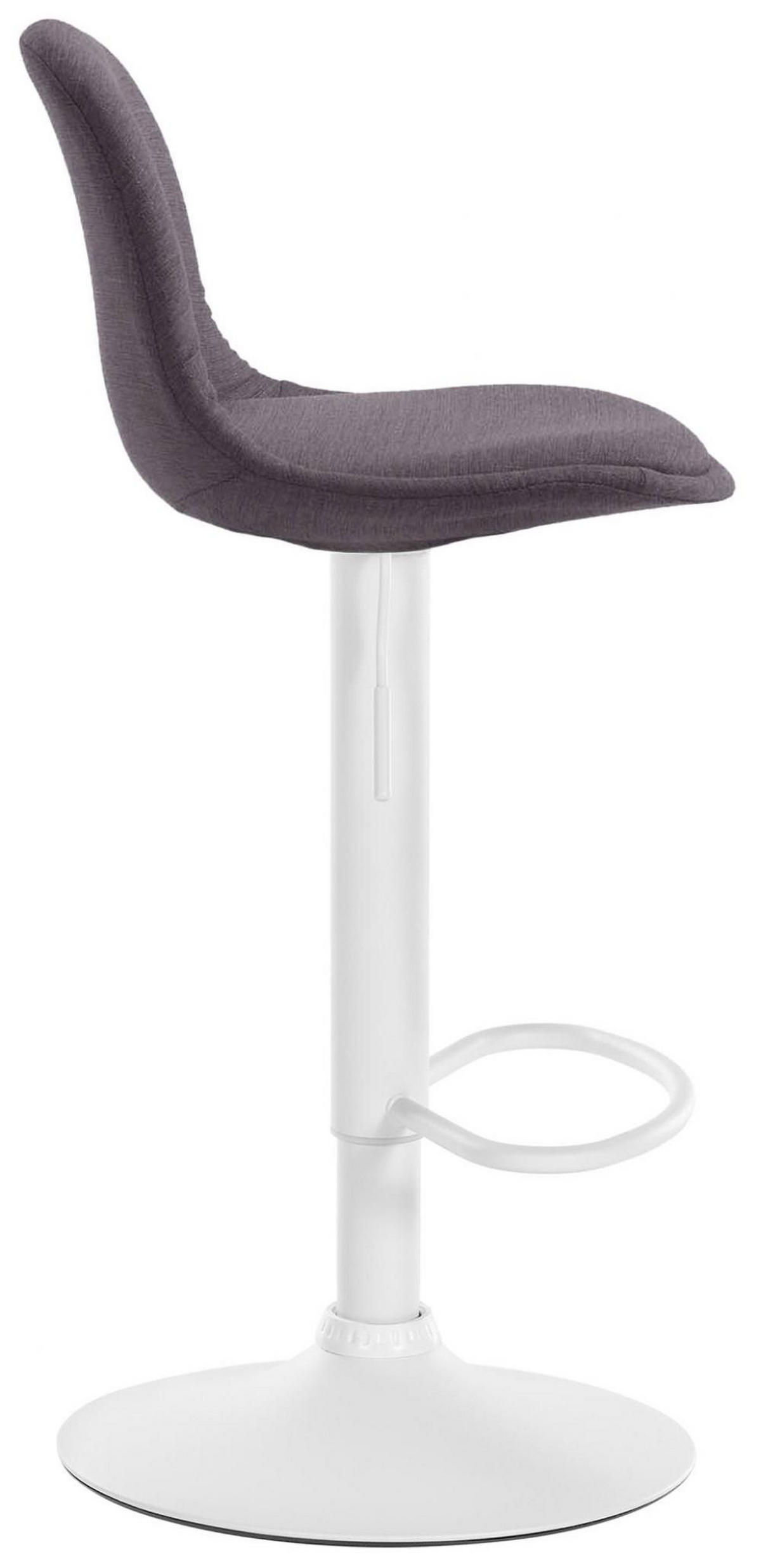 BARHOCKER Stoff dunkelgrau - Dunkelgrau/Weiß, Textil/Metall (39/82/43cm) - CLP