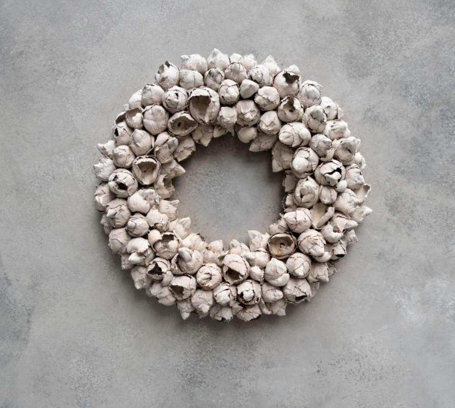 TROCKENBLUMEN Cocofruchtkranz Beige - Beige, Naturmaterialien (3cm)