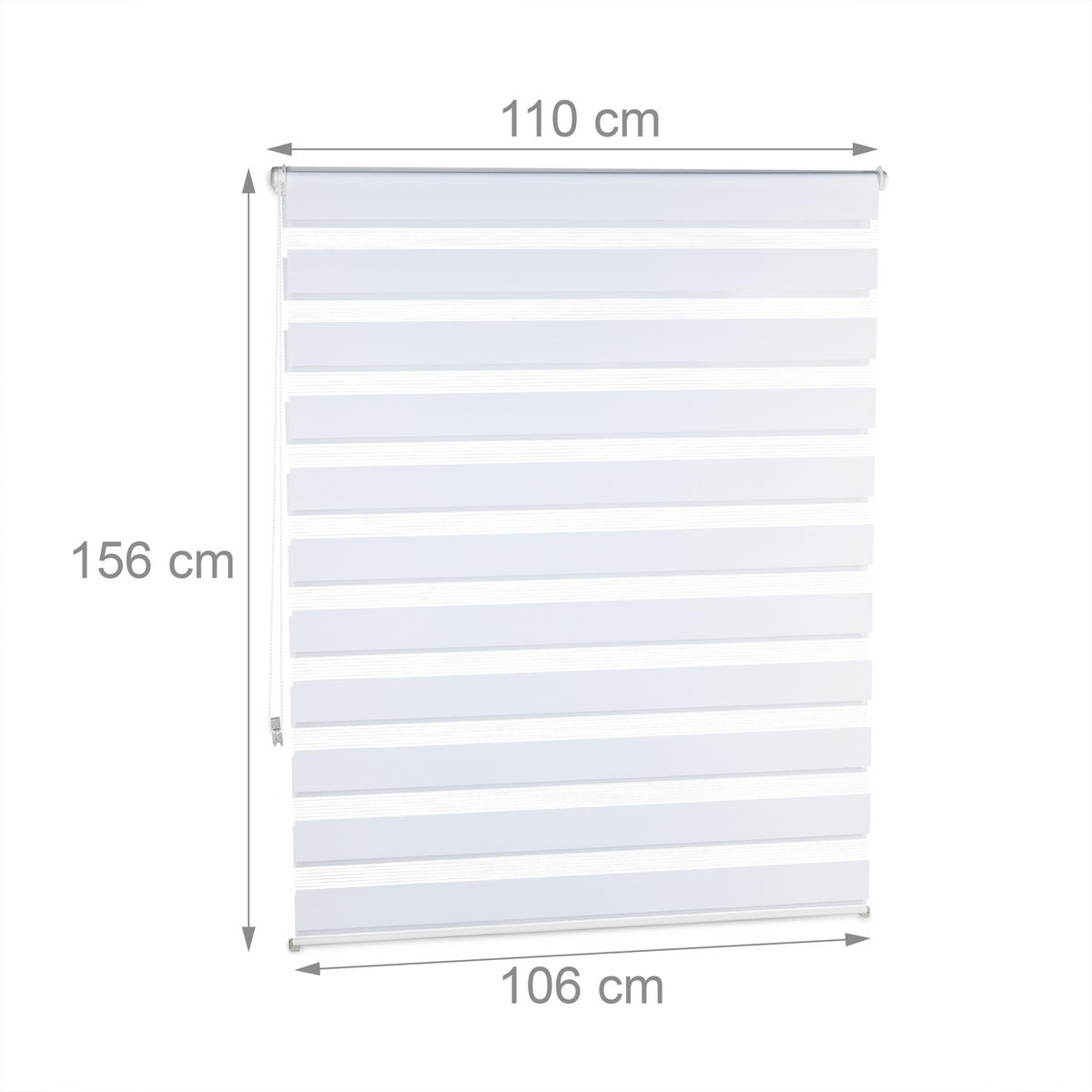 DOPPELROLLO Klemmfix - Multicolor, Kunststoff/Textil (110/156/6.5cm) - Relaxdays