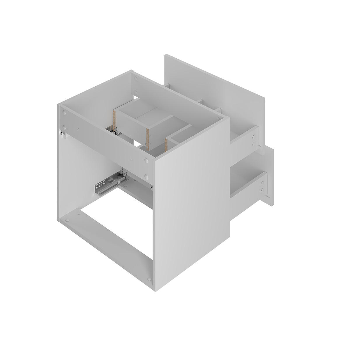 DOPPELWASCHTISCH 120cm Izae Weiß - Weiß, Holzwerkstoff (120/50/45.8cm) - Petits-meubles