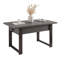 COUCHTISCH TIVOR Multifunktionalität 3-in-1 - Dunkelgrau/Schwarz, Holzwerkstoff/Metall (67/120/63.5cm) - Idohome