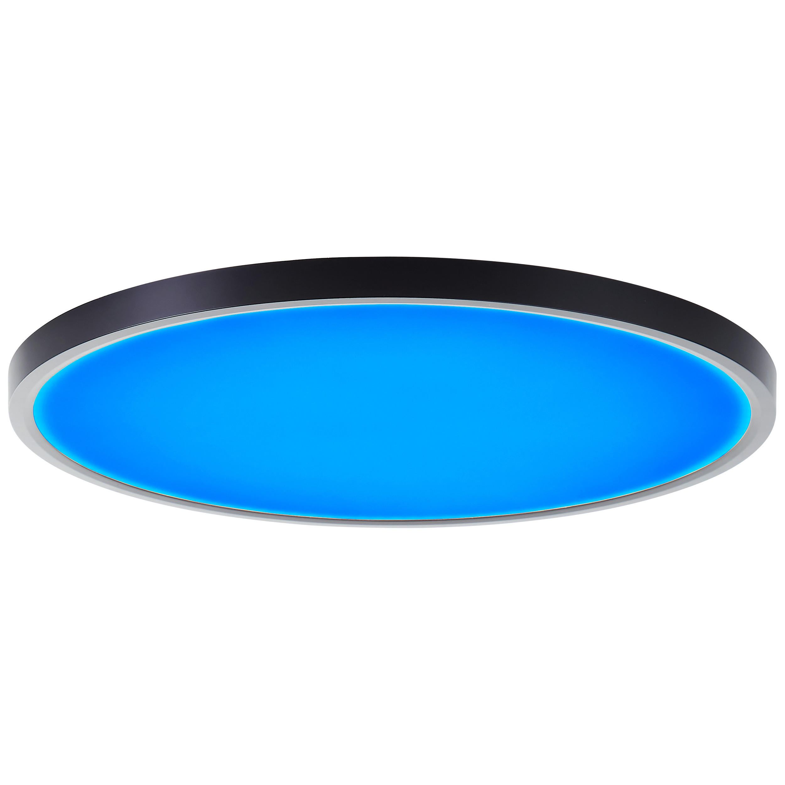 LED DECKENLEUCHTE Lotti Schwarz/Weiß 50/50/3 cm - Multicolor, Kunststoff (50/50/3cm) - Brilliant