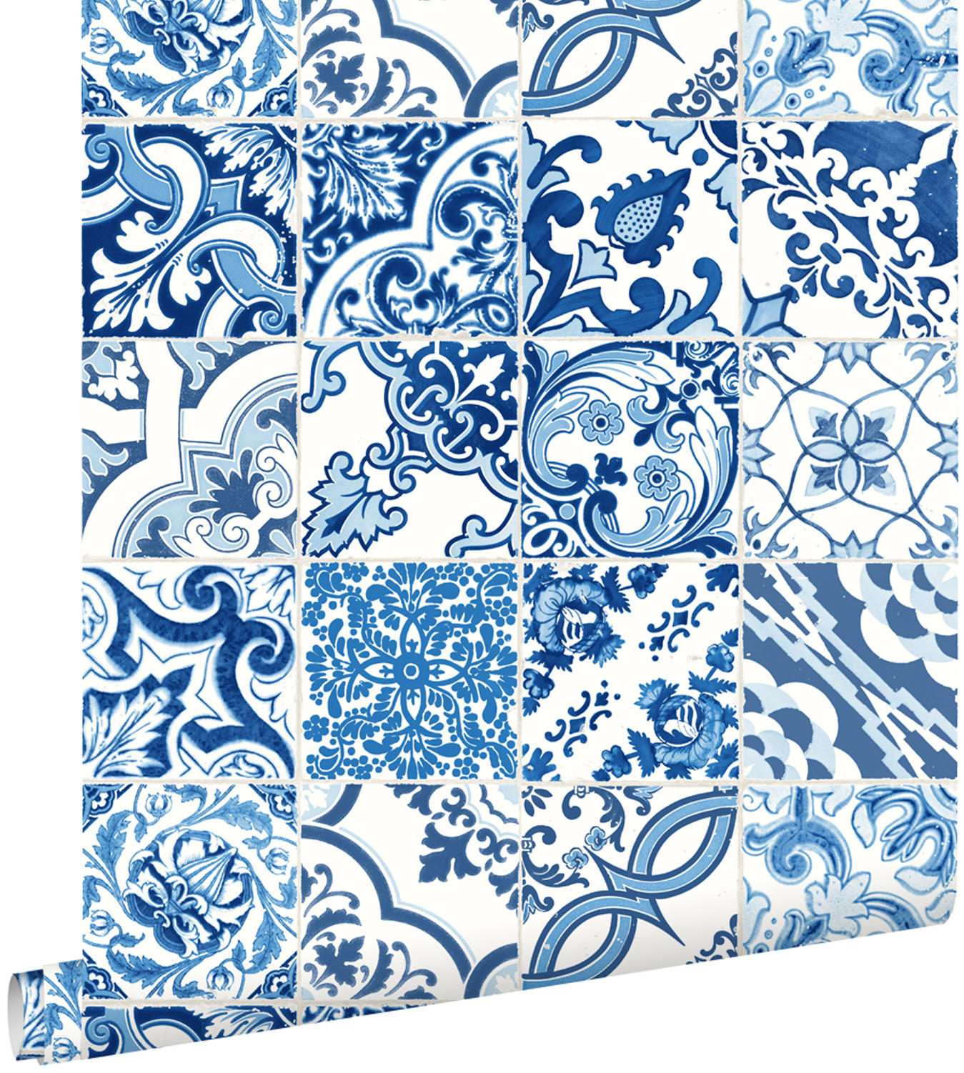 TAPETE Fliesenmuster 53 cm x 10.05 m - Blau, Papier (53/1000cm) - ESTAhome