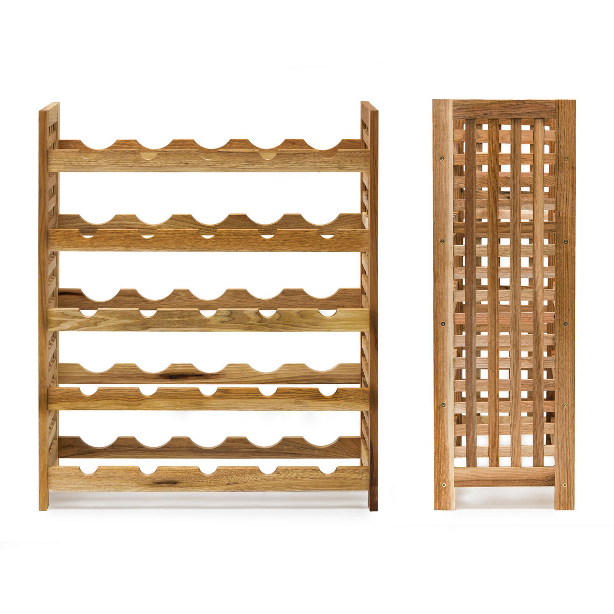 WEINREGAL - Braun, Holz (25/73/63cm) - Relaxdays