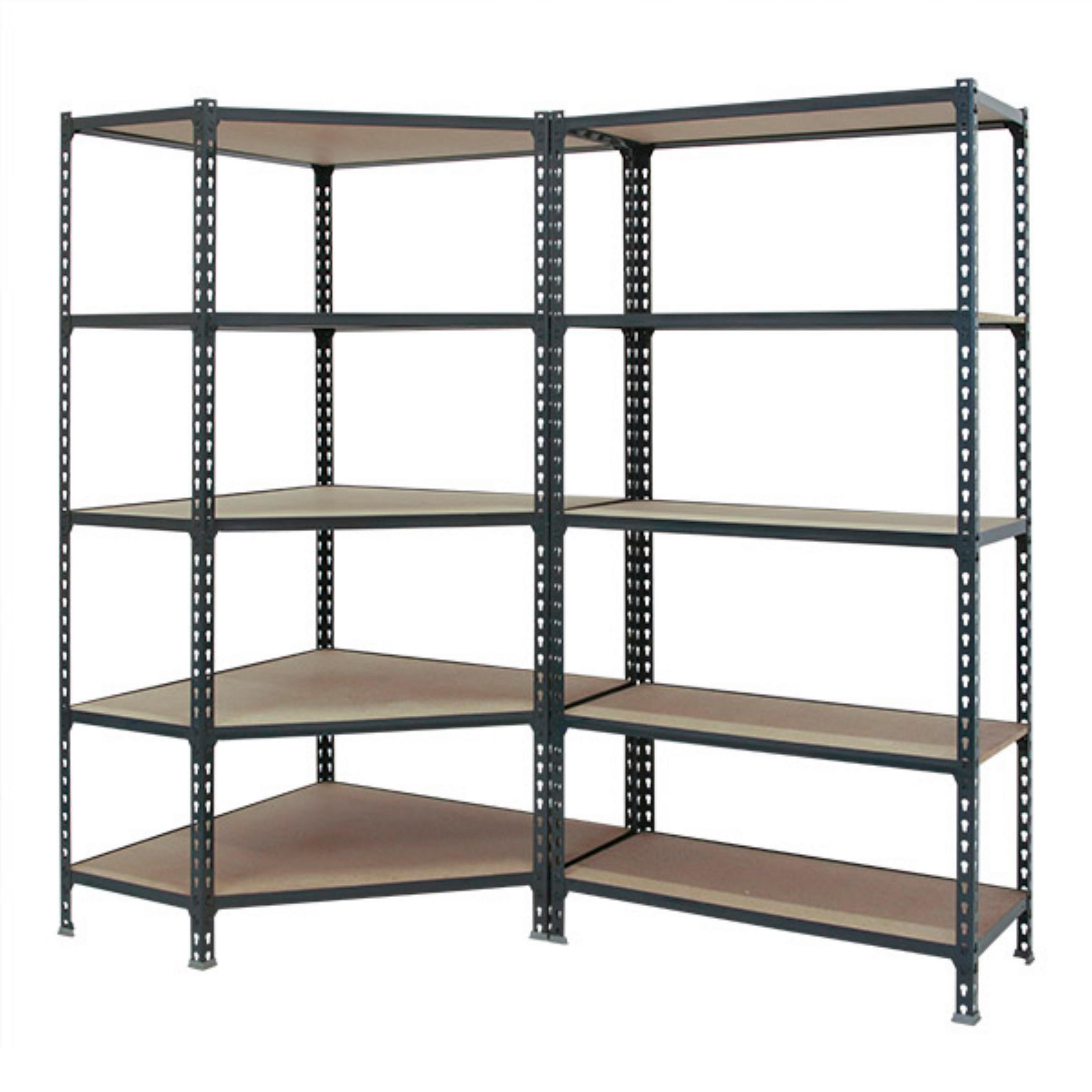 MEGA Deal 1x Eckregal + 1x Schwerlastregal MULI | HxBxT 180x180x40cm | Fachlast 200kg | Anthrazit - Anthrazit, Metall (180/180/40cm) - PROREGAL