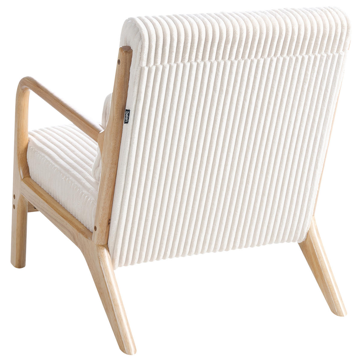 SESSEL Hellbraun Sorsele - Hellbraun/Weiß, Textil (64/77/82cm) - Beliani