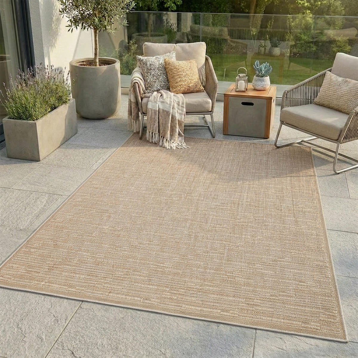 OUTDOOR-TEPPICH 789 Braun Wetterfest 100x200 cm - Braun, Textil (100/200cm) - carpet city
