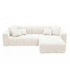 ECKSOFA Nork Creme Rechts - Creme, Holz/Textil (265/180cm) - Graingold