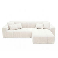 ECKSOFA Nork Creme Rechts - Creme, Holz/Textil (265/180cm) - Graingold