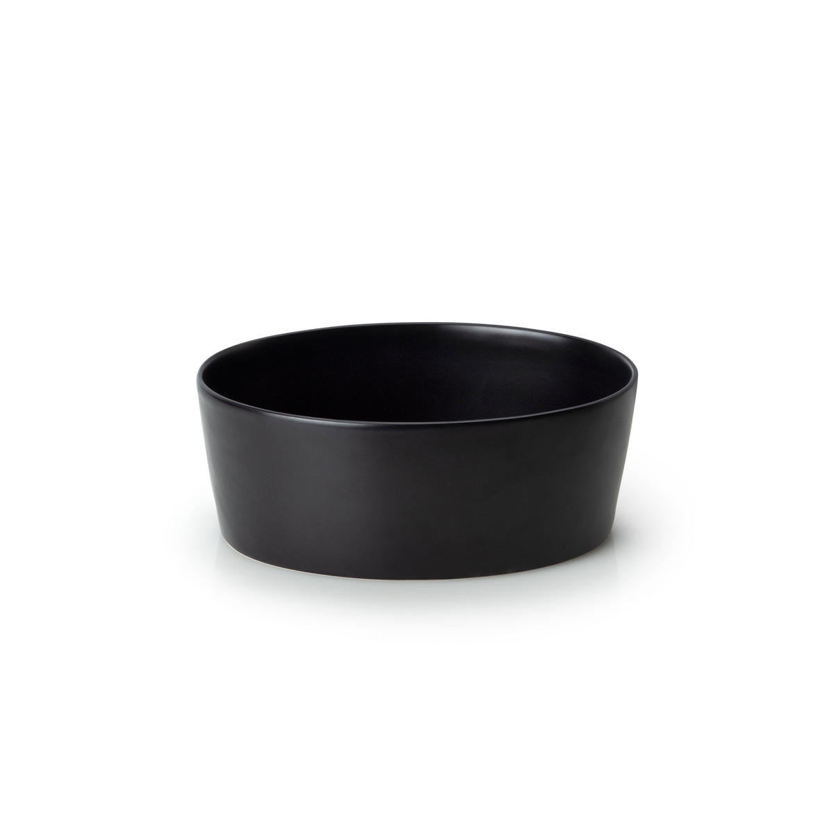 BROTTOPF oval mit Holzdeckel M, Keramik, Schwarz, 30 x 23 x 13.5 cm - Schwarz, Keramik (23/13.5/30cm) - Continenta