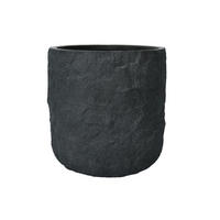 PFLANZKASTEN The Rock 53x50,5 cm, Steinoptik Anthrazit, Fiberstone - Anthrazit, Kunststoff (53/50.5/53cm) - dasmöbelwerk