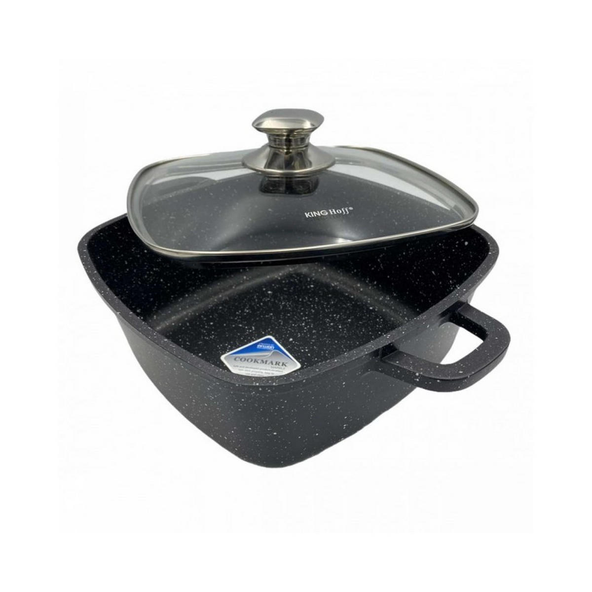 TOPF Schwarz 28/28/11 cm KH1605 - Schwarz, Glas (28cm) - Kinghoff 