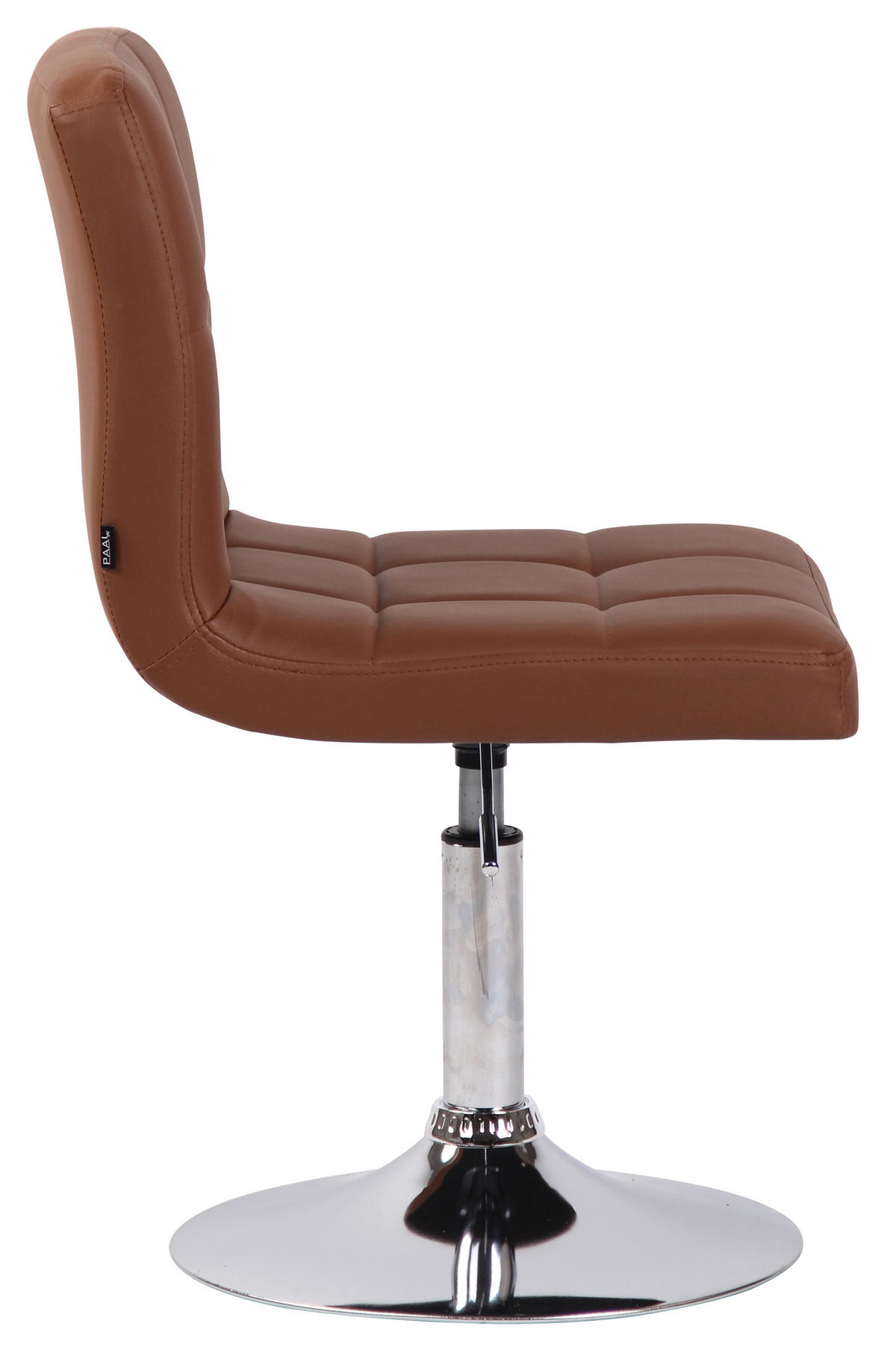 DREHSTUHL 2er Set Lederlook hellbraun - Chromfarben/Hellbraun, Textil/Metall (44/74/49cm) - CLP