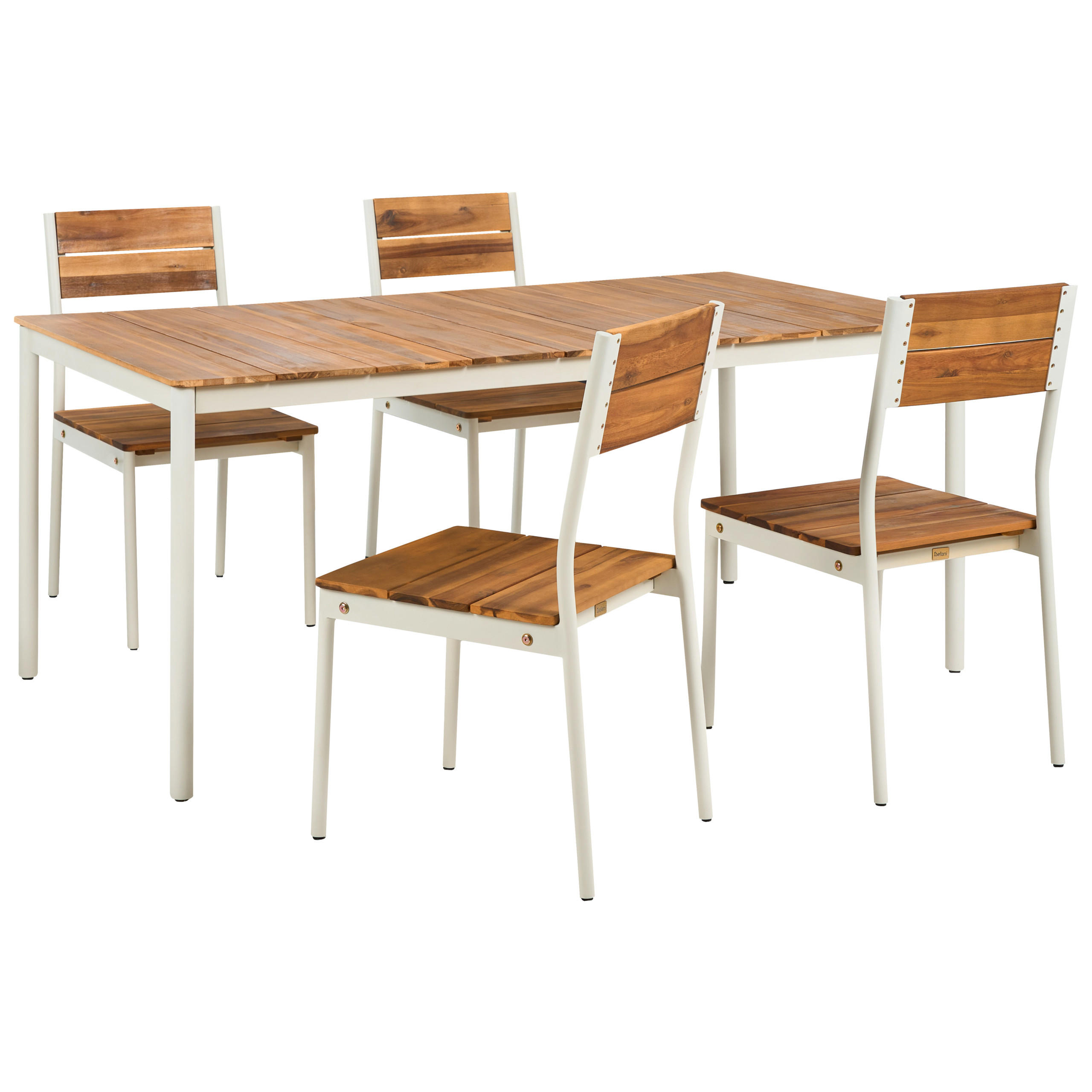 Beliani Gartenmöbel-Set Creme
