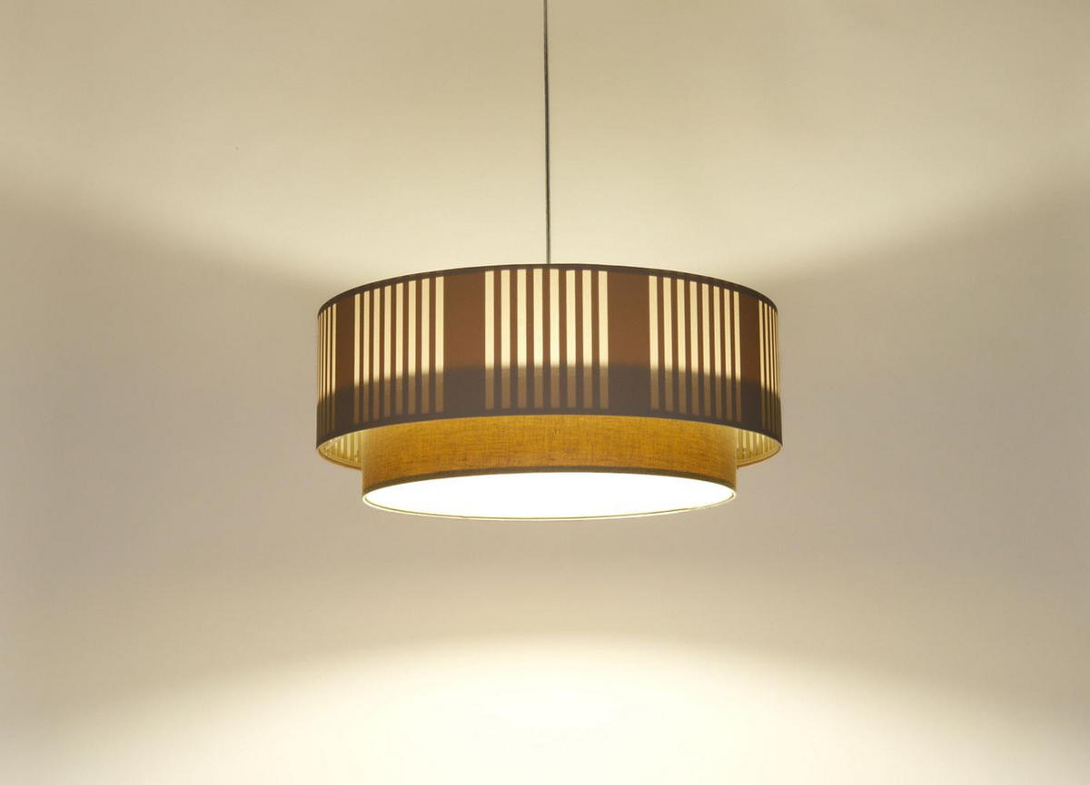 HÄNGELEUCHTE Grau 70/98 cm - Beige/Grau, Kunststoff (28/1.2/98cm) - ONZENO