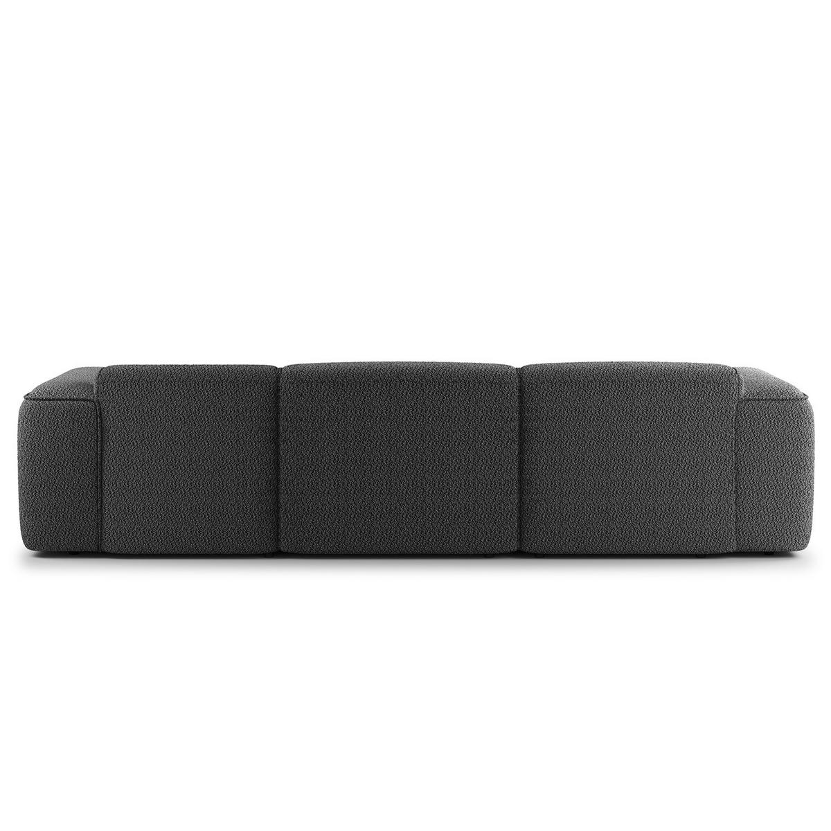3-SITZER ECKSOFA mit Longchair - Anthrazit/Schwarz, Kunststoff/Textil (284/173cm) - home24