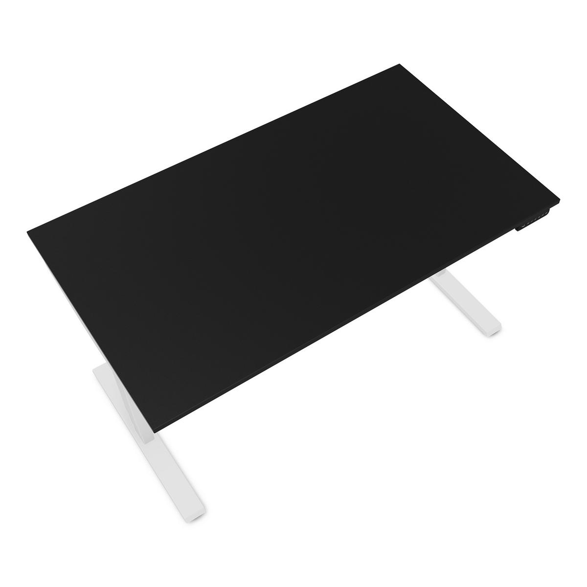 SCHREIBTISCH Elektrisch höhenverstellbarer Schreibtisch Y-Line Schwarz Signalweiß 140/70/62-127cm - Schwarz/Weiß, Holzwerkstoff/Metall (70/140/127cm) - ASSMANN