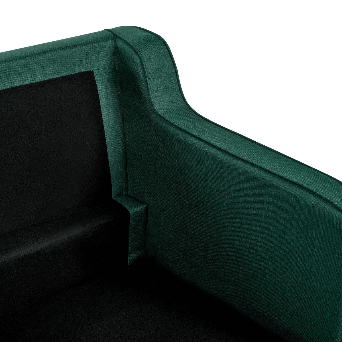 3-SITZER-SOFA dunkelgrün Lokka - Hellbraun/Grün, Textil (204/85/83cm) - Beliani