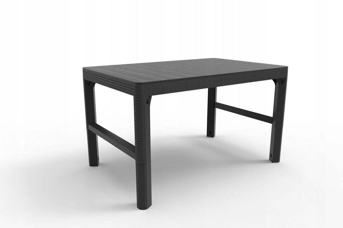 GARTENMÖBEL-SET, 2 Stühle + Tisch, Graphit - Graphitfarben, Kunststoff (60/62cm) - KADAX