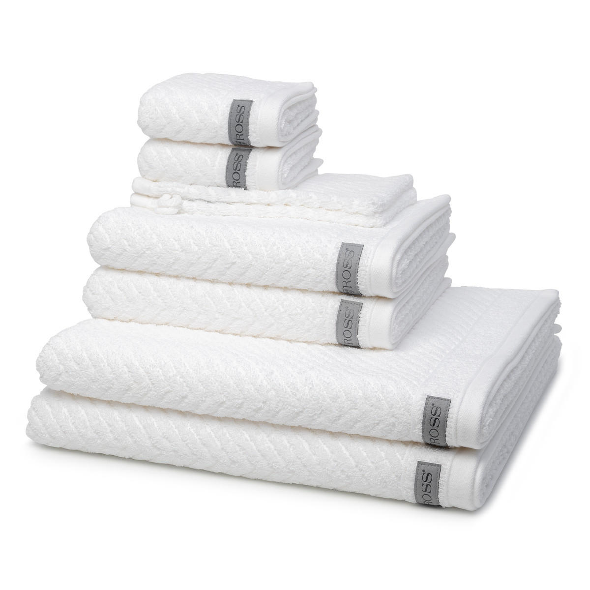 FROTTIERSET Smart 8-teilig - Weiß, Textil (50/100cm) - Ross