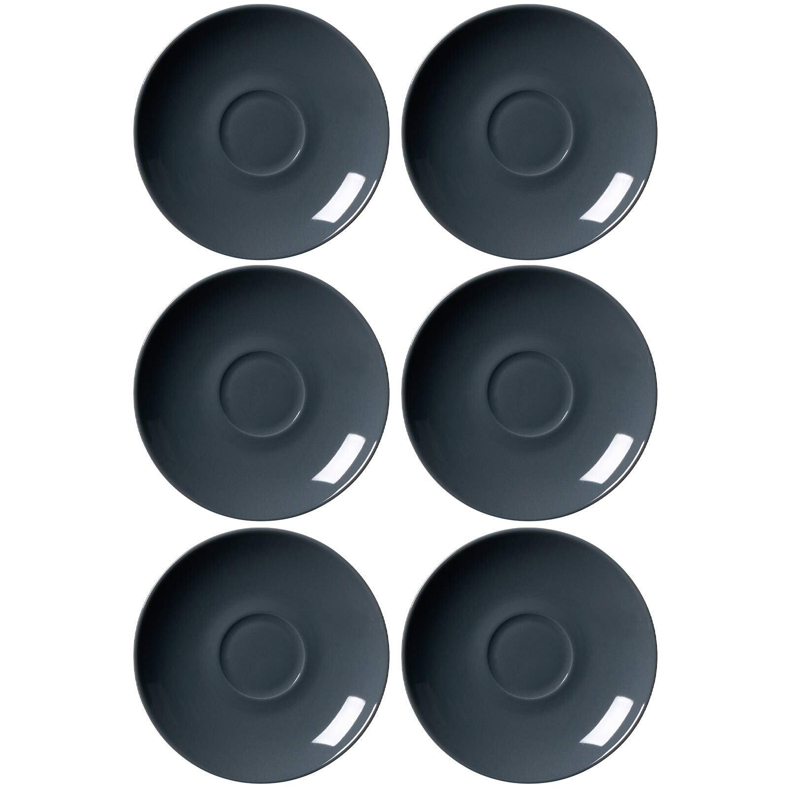 KAFFEEUNTERTASSEN Doppio Anthrazit ø 16 cm 6er Set - Anthrazit, Keramik (16cm) - Ritzenhoff Breker