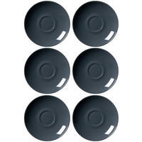 KAFFEEUNTERTASSEN Doppio Anthrazit ø 16 cm 6er Set - Anthrazit, Keramik (16cm) - Ritzenhoff Breker
