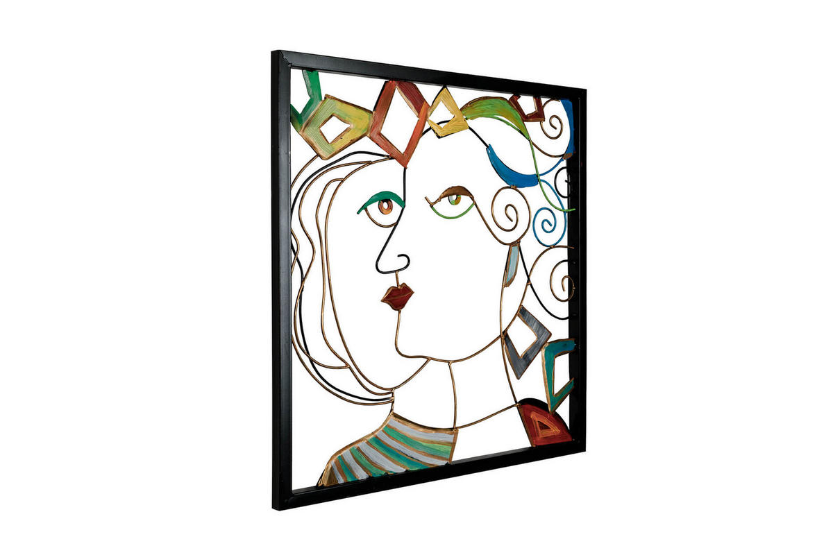 METALLBILD Bunt 60/60 cm - Multicolor, Metall (1.48/60cm) - KUNSTLOFT