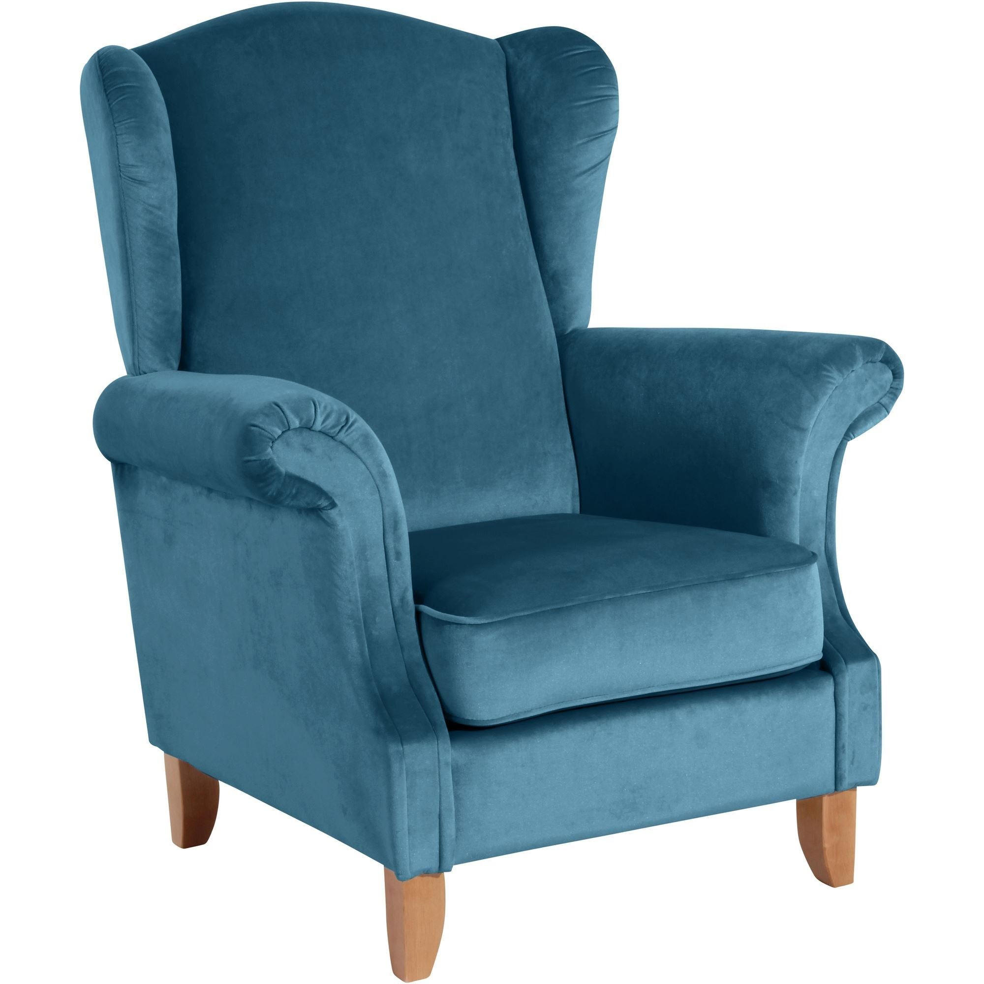 58aufmkessel Ohrensessel Blau 88x108x84 cm