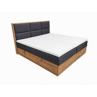 BOXSPRINGBETT Loly 140x200 cm H4 Taschenfederkern Anthrazit - Anthrazit, Textil (140/200cm) - KS Home Concept