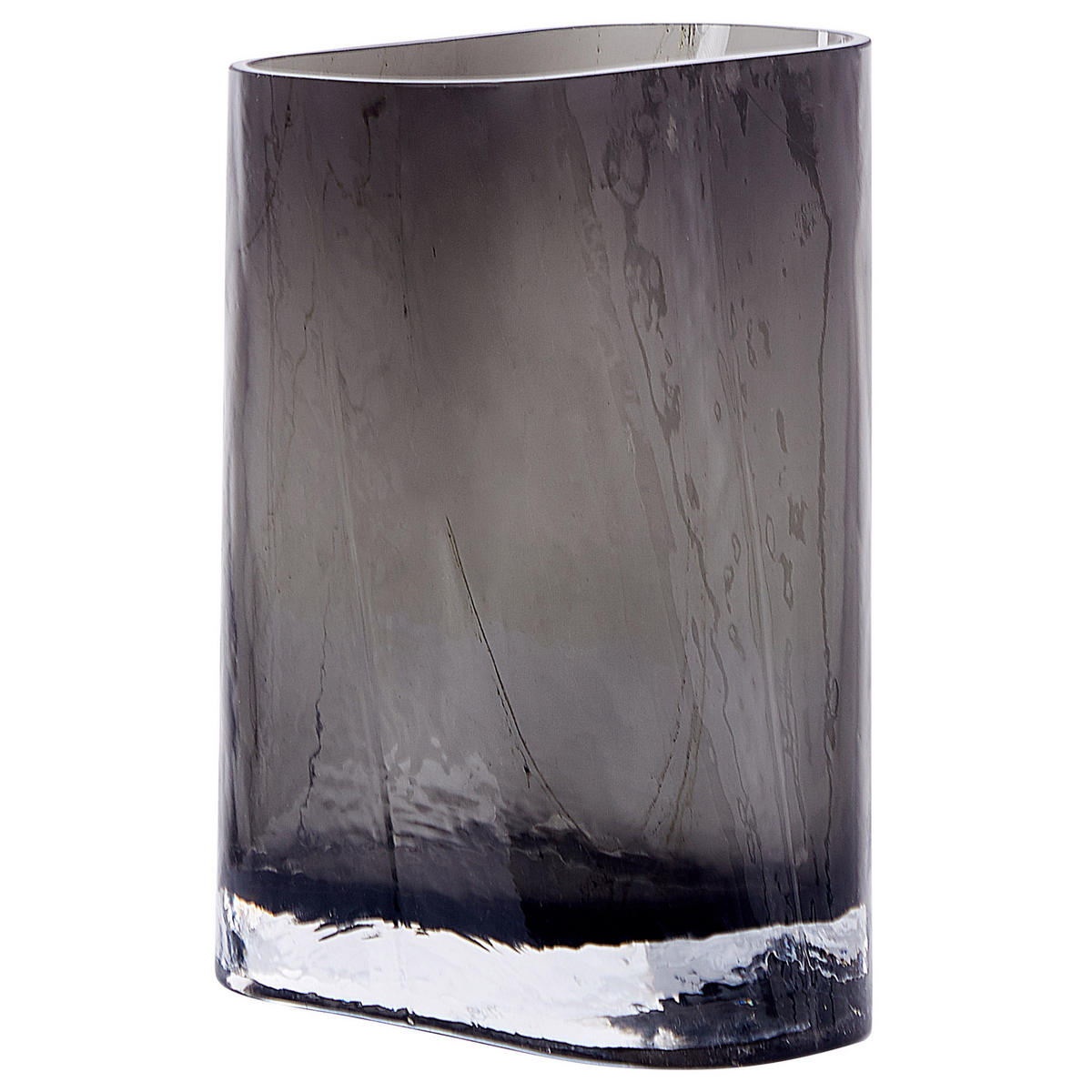 BLUMENVASE Glas grau Mitata - Grau, Glas (20cm) - Beliani